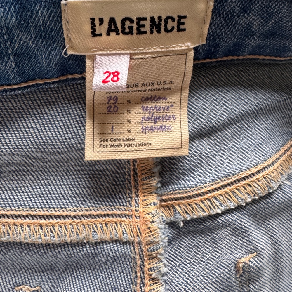 NWOT L'AGENCE (28) Abilene High-Rise Baby Boot Slit Jean Alamo - Picture 5 of 8